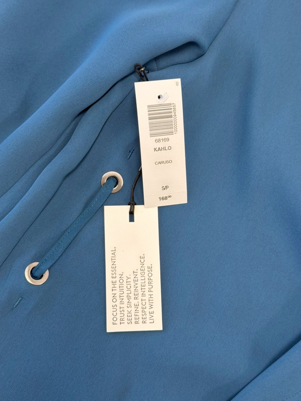 Aritzia Babaton Kahlo Mid-Length Belted Blazer Jacket Blue Teal NWT Size S - Picture 8 of 15